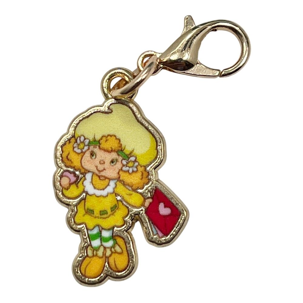 Strawberry Shortcake Lemon Meringue Clip On Charm Zipper Pull Bag Acrylic Gold